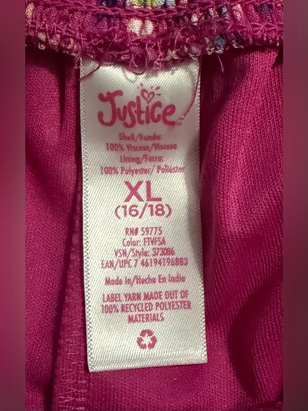 Justice Classic Floral Shorts - Size - XL (16/18)